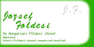 jozsef foldesi business card