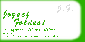 jozsef foldesi business card